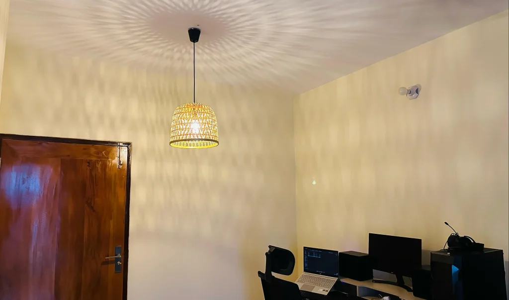Dome shape bamboo lampshade